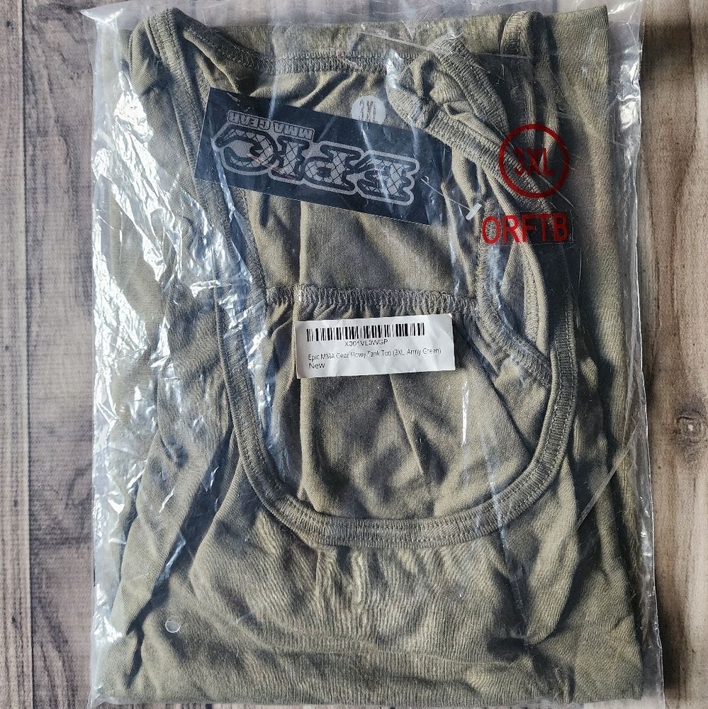 NWT Epic 3XL army green tank top